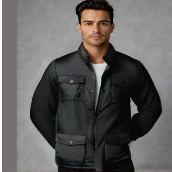 Tommy Hilfiger Black Down Zip Jacket SZ XL - Picture 1 of 16